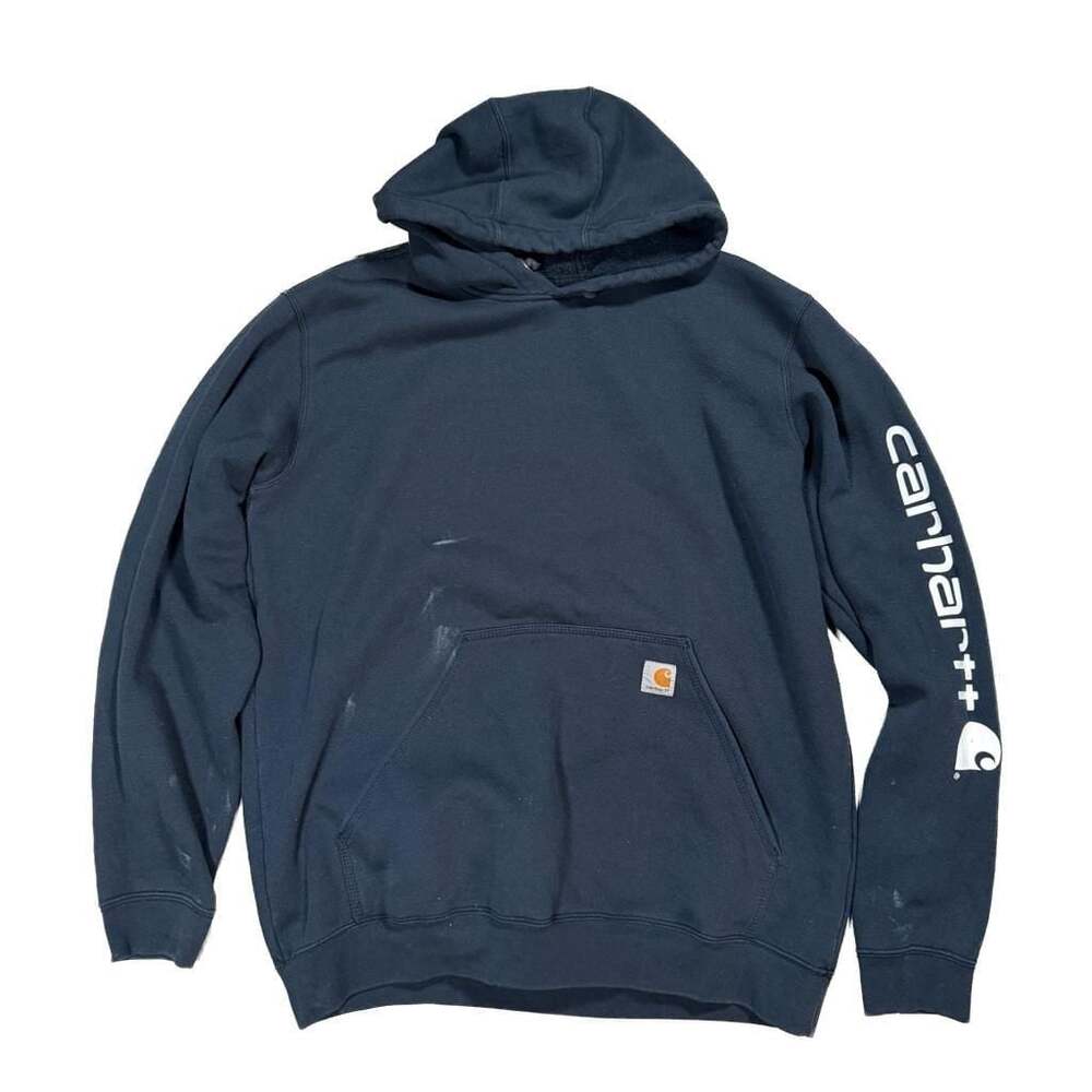Carhartt K122 Midweight Sleeve Logo Hooded Sweatshirt Large Tall